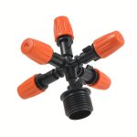 1PC 2.54 5.08CM Mist Sprinkler 5-WAY Fog Sprinkler Nozzle Adjustable Misting Mist Water 1SET Automatic Flower Watering Garden At