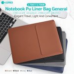 Stylish Faux Leather Laptop Sleeve - Tsa-compliant Solid Color Protective Case For 33.02 35.56 38.1 40.64 Cm Notebooks And Table