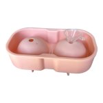 Pink 2 Ball Silicone Silicone Ice Tray