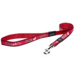 Rogz Fancy Dress Large 20mm Beach Bum Fixed Dog Lead - Red Bone
