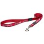 Rogz Fancy Dress Large 20mm Beach Bum Fixed Dog Lead - Red Bone