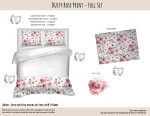 Kids Duvet Set Dusty Rose Print Full