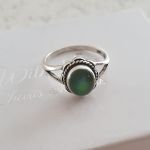 Morgan 925 Sterling Silver Colour Changing Mood Ring - Size 6