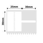 NB577 - - K2 K3 - 25X38+30MM - 700 White Cable Labels