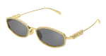 Gucci Sunglasses Womens In Gold Grey GG1803S-001 - Gold Onesize