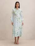 Freya Printed Shirt Dress - 20 Blue Arna Floral