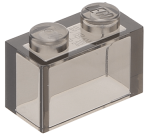 Parts Brick 1 X 2 Without Bottom Tube 3065 - Trans-black
