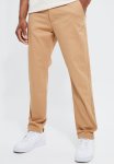 Fixed Waist Slim Chino Trouser - Tan