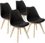 Dining Chairs - Four Pack - Black Colour