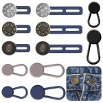 12PCS Button Extenders For Jeans-adjustable Waist Extenders For Pants For Women men Jeans Button Extender Button Extender For Dr