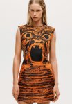 Studio: Embellished Cut-out MINI Dress - Multi Orange