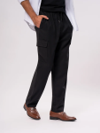 Black Casual Linen Trousers - XS Black