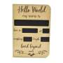 Birth Announcement Chalk Card - English