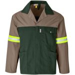 Site Premium Two-tone Polycotton Jacket Reflective Arms Back Yellow Tape