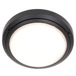 Round Bulkhead Black IP44 1X60W Es