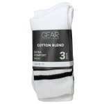 Socks No Season 3PK Mens Casual Cushiion - White White