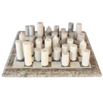 Gambit Beige & White Marble Chess Set 30X30CM