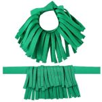 Breling 2 Pcs Luggage Pom Poms For Suitcases Funny Luggage Identifiers Pom Tags For Suitcase Backpack Knotted Strap Green