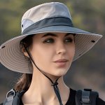 Women's Outdoor Foldable Sun-hats Womens Summer Sun Hat Mesh Wide-brim Beach Fishing Hat With Ponytail-hole Foldable Ponytail Bu