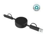 Lecco @memorii Recycled 6-IN-1 Retractable Charging Cable