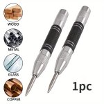 Versatile Stainless Steel Center Punch - Adjustable Tension For Glass Wood & Metal