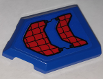 Parts Tile Modified 2 X 3 Pentagonal With Black Webbing On Blue Background Pattern Sticker - Set 76151 22385PB204
