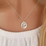 Tori 925 Sterling Silver Tree Necklace 12X14MM 45CM Chain