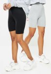 Missguided Petite 2 Pack Cycling Short - Grey & Black