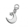 C23-C11694 - 925 Sterling Silver Moon And Star Charm Dangle