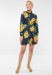 Long Sleeve Floral Dress - Multi