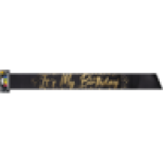 Xpress Black & Gold It's My Birthday Sash