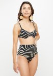 Digital Printed Bikini Set - Stone And Black Swirl Print