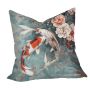 Koi Fish In Flower Pond Square Luxury Scatter By Wikus Schalkwyk Large