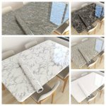 1 Roll Minimalism Style Marble Textured Wallpaper Waterproof Oil Proof Self-adhesive Heat-resistant Contact Paper For Living Roo