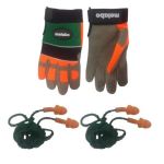 Anti Slip Workers Gloves With Vibration Padding & Reusable Earplug