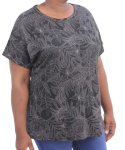 Ladies Printed Bling Tee - 60 Black