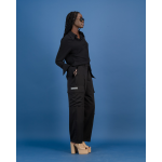Large Cuff Long Length Shirt In Black - 2XL