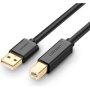 UGreen USB-20847 USB 2.0 A Male To B Male Printer Cable 2M Black