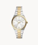 Fossil Scarlette Three-hand Date Two-tone Stainless Steel Women's Watch ES5259