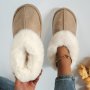 Women's Simple And Fashionable Indoor Home Comfortable Non-slip Warm Soft Bottom Silent Heel Plush Short Boots Cotton Shoes