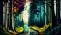 Canvas Wall Art - Canvas Wall Art-road In A Forest - B1214 - 120 X 80 Cm
