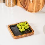 Acacia Wood Square Server Dusk