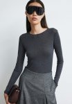 Sheer Jersey Top - Dark Grey Marl