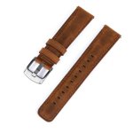 Classic Genuine Leather Strap - Light Brown Steel Hardware - 22MM