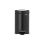Brabantia 3L Matte Black Newicon Pedal Bin - 113321