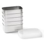 5 Piece Stainless Steel Food Storage Containers With Lids