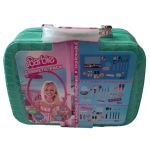 Zs - Diy Pretend Play Makeup Barbie Cosmetic Pack With Bag For Kids - Red