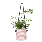 Hanging Red Stripy Planter - Medium