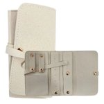 Microfibre Travel Jewellery Roll Ivory 20CM