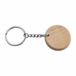 Round Wood Keyring